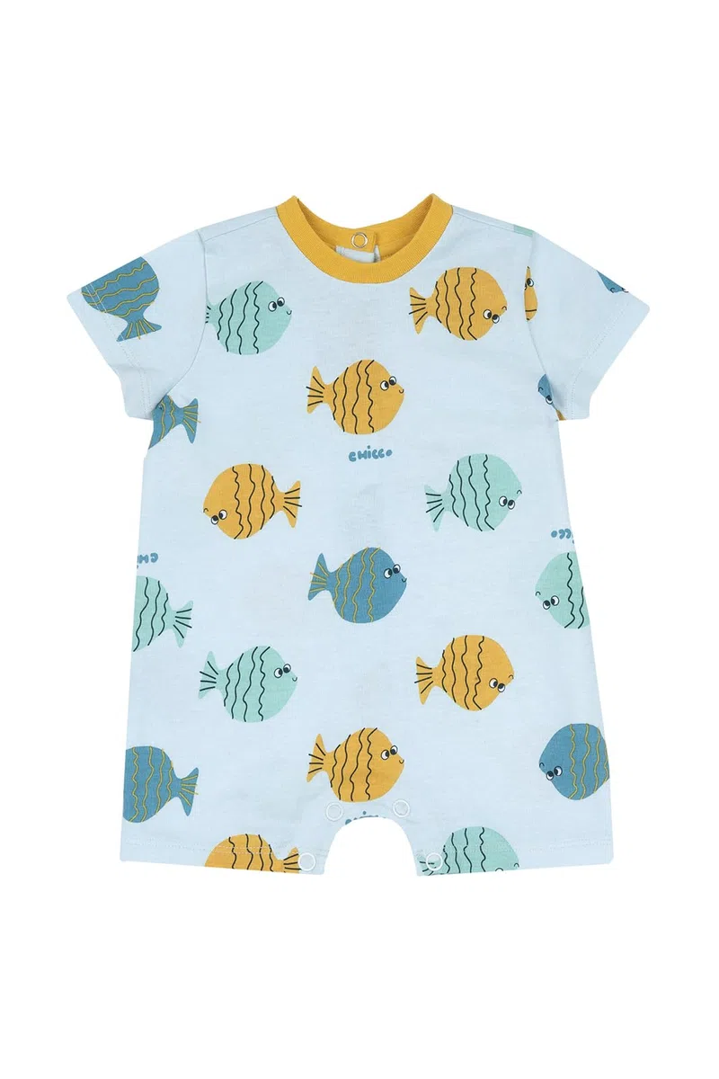 Chicco Barboteuse en Coton, Ouverture Arrière et Rabat Pyjama pour bébé et garçon Garçon (lot de 1)