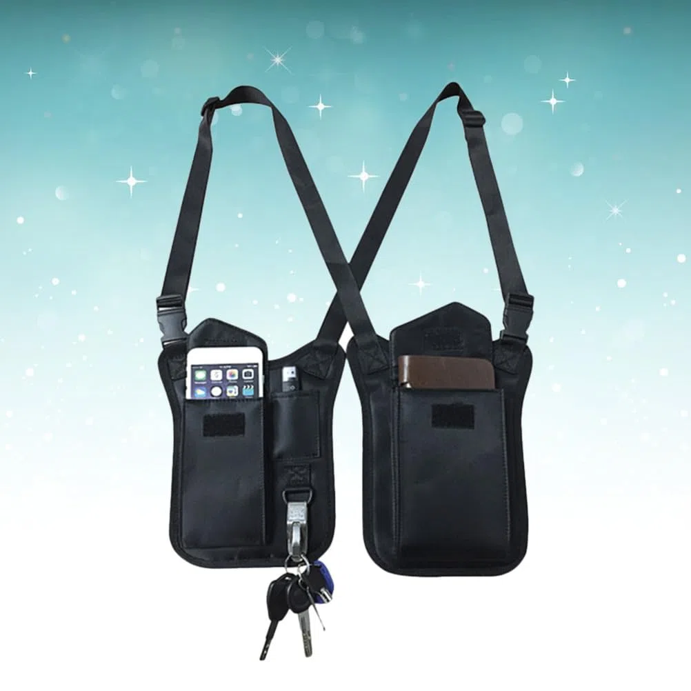BESPORTBLE Aisselle en Nylon ImperméAble avec BandoulièRe RéGlable sous Les Aisselles Antivol À Trois Poches pour Hommes Et Femmes IdéAl Voyage Et ActivitéS Outdoor