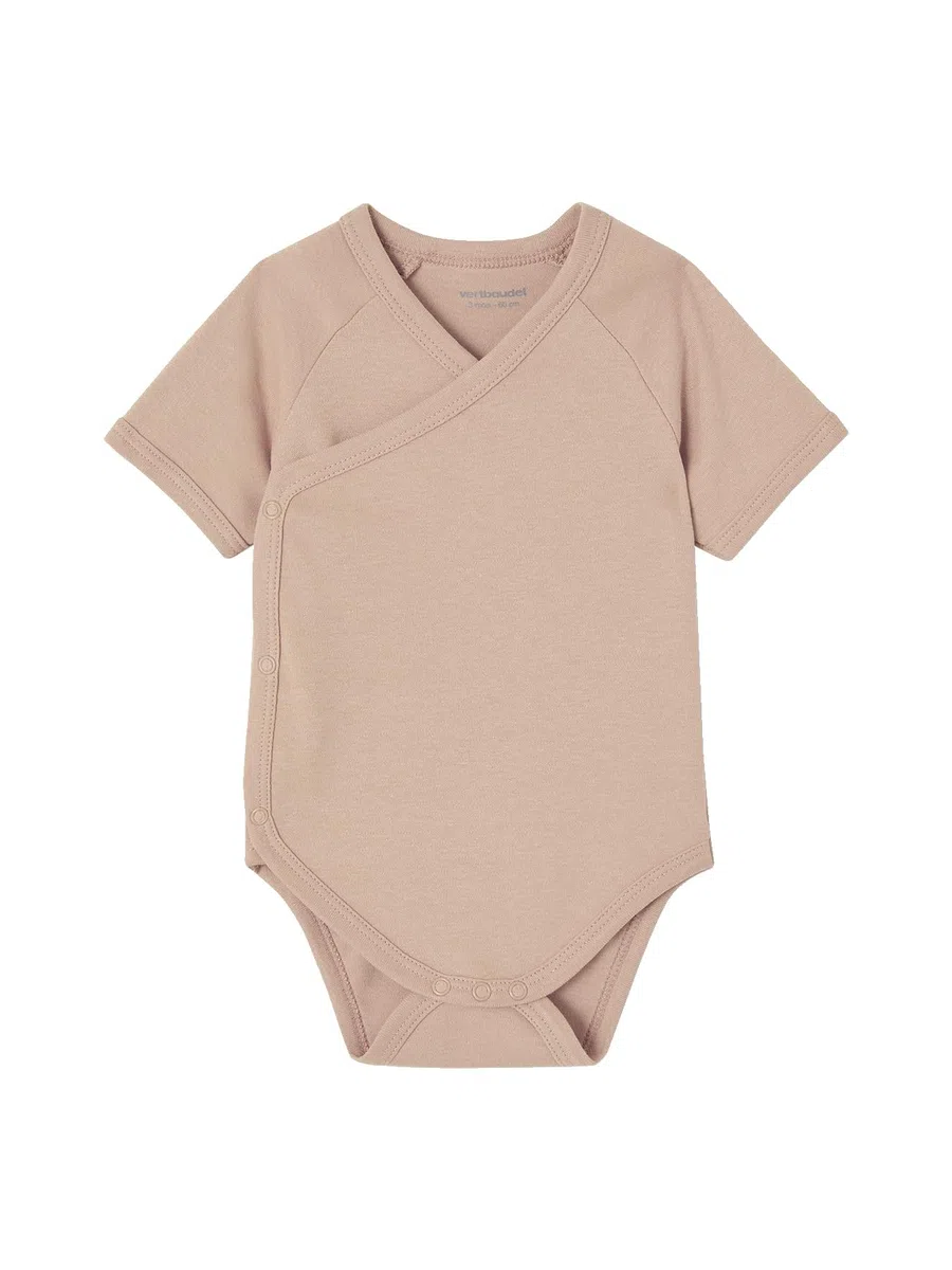 VERTBAUDET Lot de 7 bodies bébé manches courtes ouverture naissance BASICS