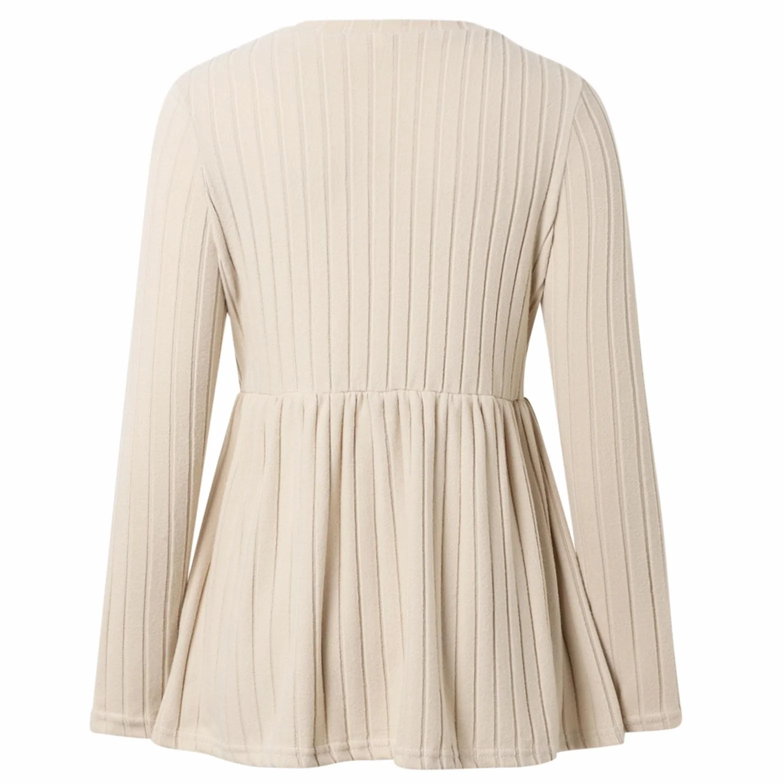 Pull de maternité à manches longues pour femme - Tunique de grossesse - Col rond - Côtelée - Confortable - Pour femmes enceintes et mères
