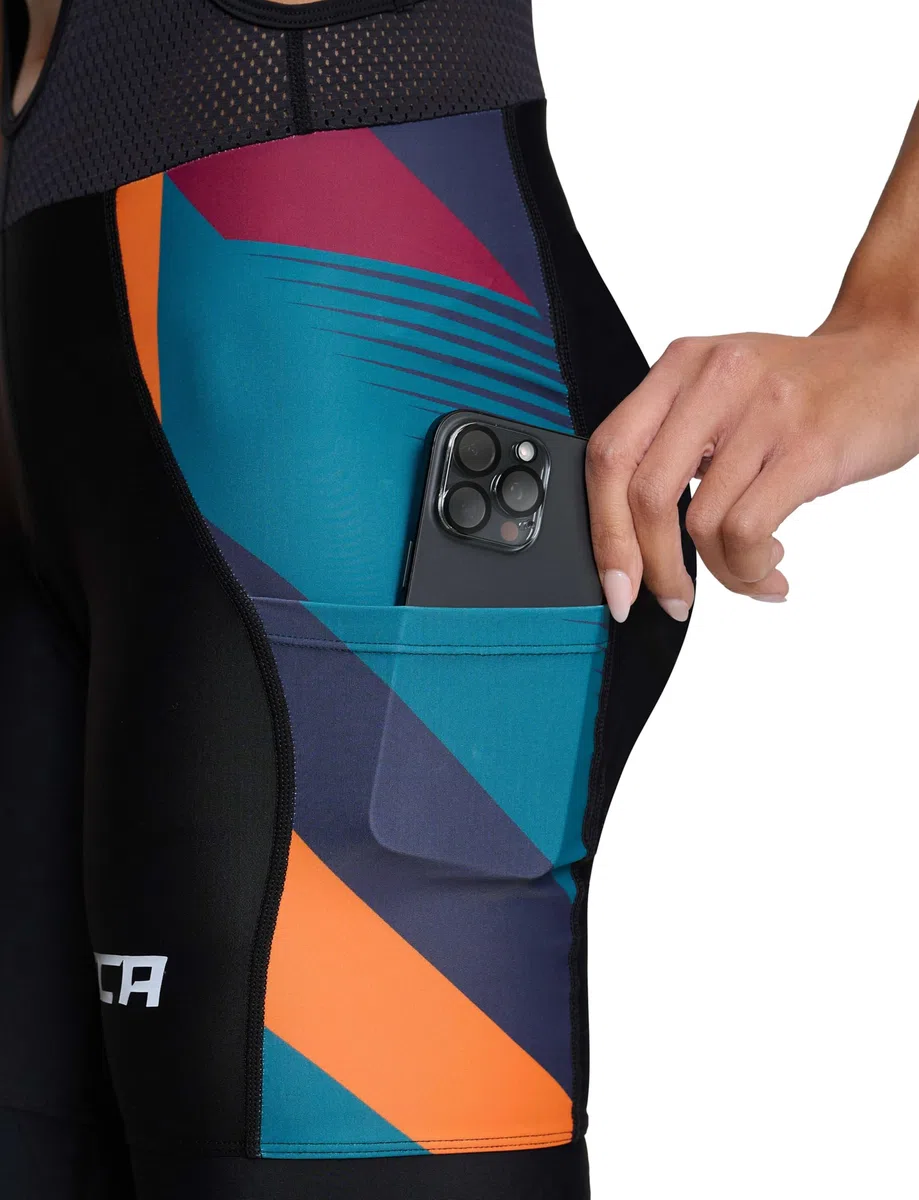 TCA Cuissard Vélo À Bretelles Femme Rembourré – Cuissard Cyclisme avec Poches Latérales – Tissu Séchage Rapide Route, Gravel & VTT