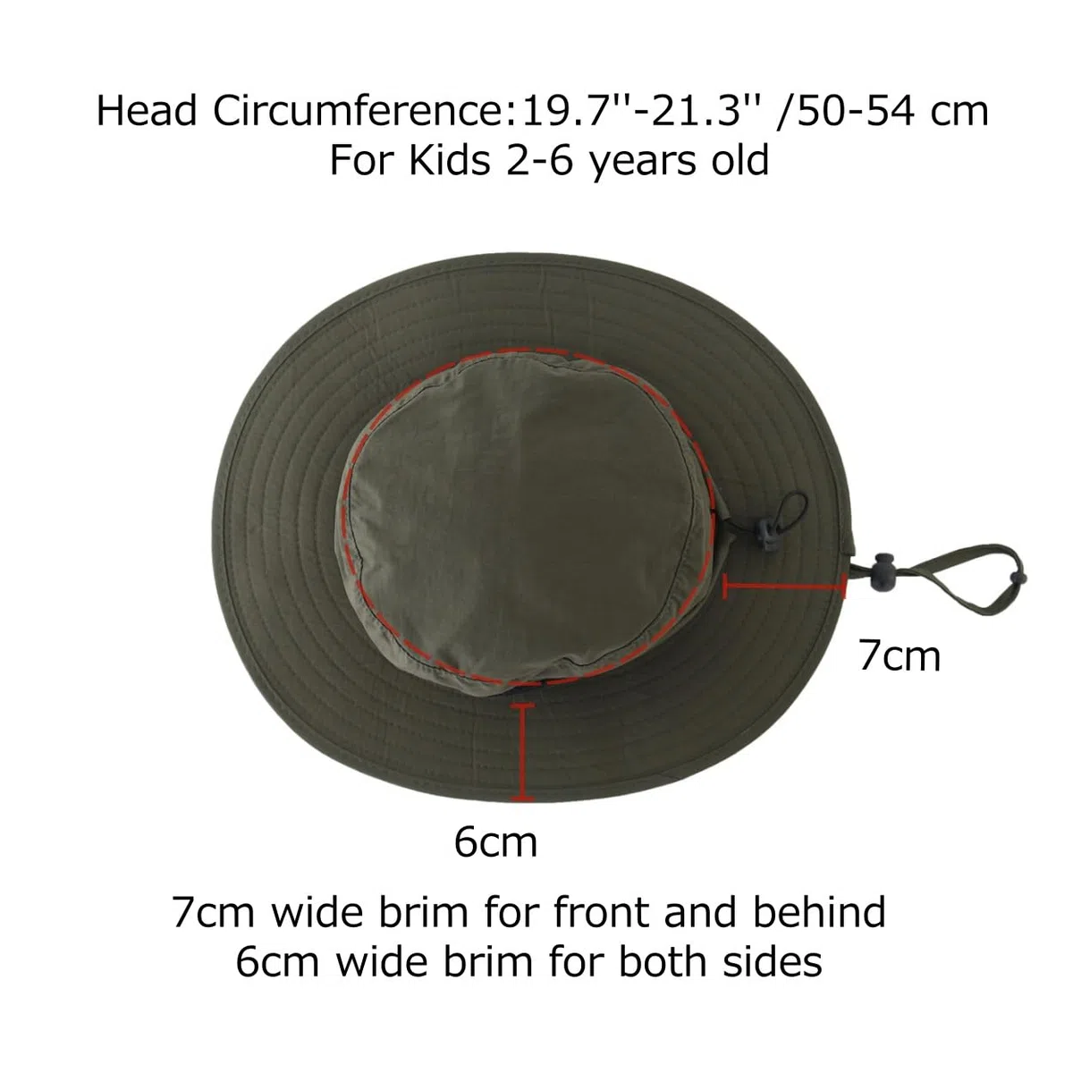 Chapeau de soleil réglable en maille à large bord pour enfants avec protection UV