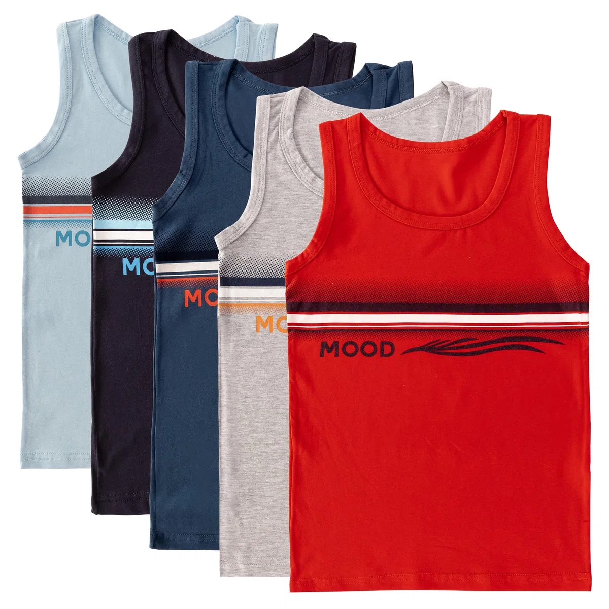 LOREZA ® 5 Débardeur Maillot de Corps sous-vêtements pour garçons en Coton - Tailles 2 à 15 Ans