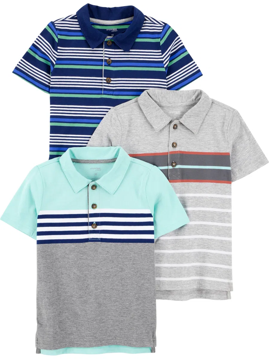 Simple Joys by Carter's 3-Pack Short Sleeve Polo Polo Fille (Lot de 3)