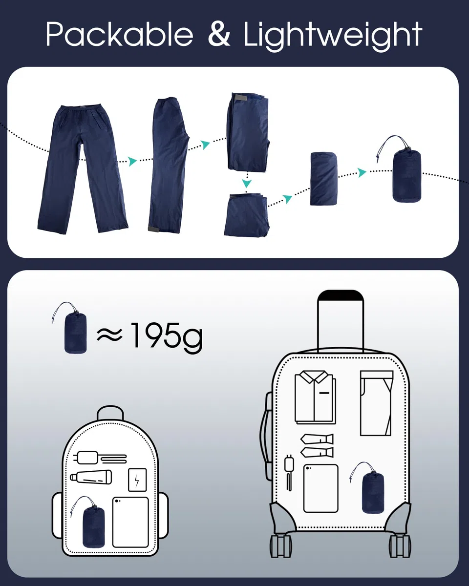 33,000ft Pantalon imperméable pour femme - Coupe-vent - Léger - Pour la marche, la randonnée