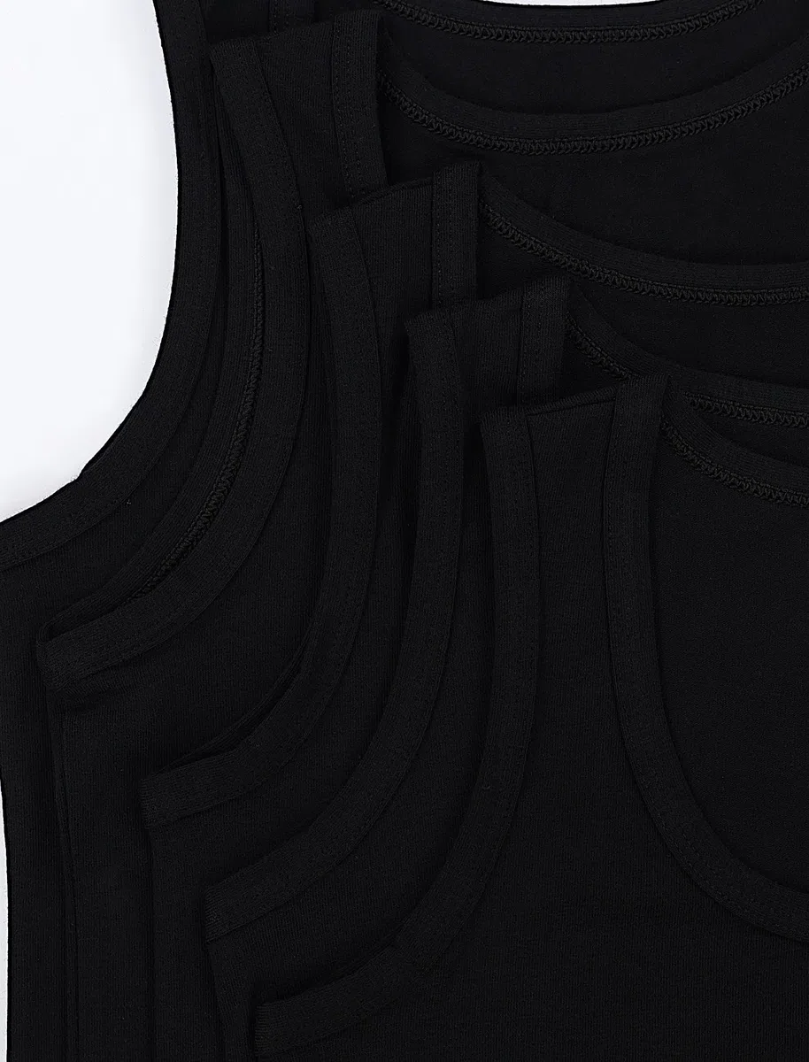 TupTam Débardeurs Garçon – Lot de 5 Maillots de Corps Enfant sans Manches en Coton, Confortables