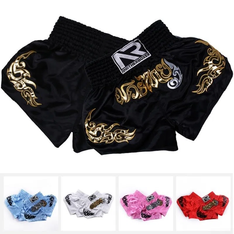 Anotherboxer Short d'entraînement pour femme Kick Boxing MMA Muay Thai Fighting Training Taille élastique Respirant Polyester mélangé Sports Fitness