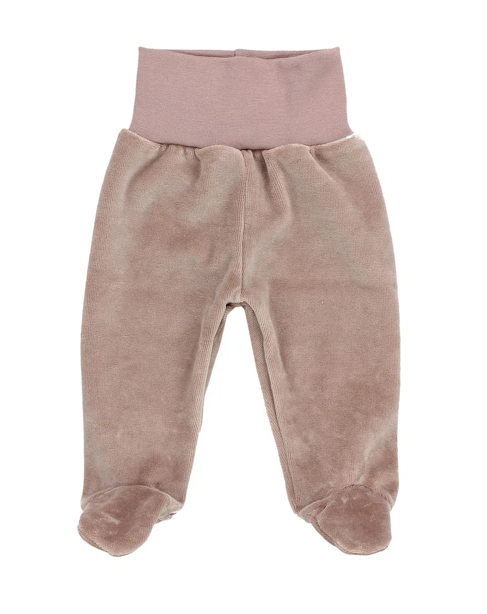 TupTam Pantalon Bébé Garçon 3 Pièces – Pantalon Bébé avec Pieds et Taille Élastique en Velours