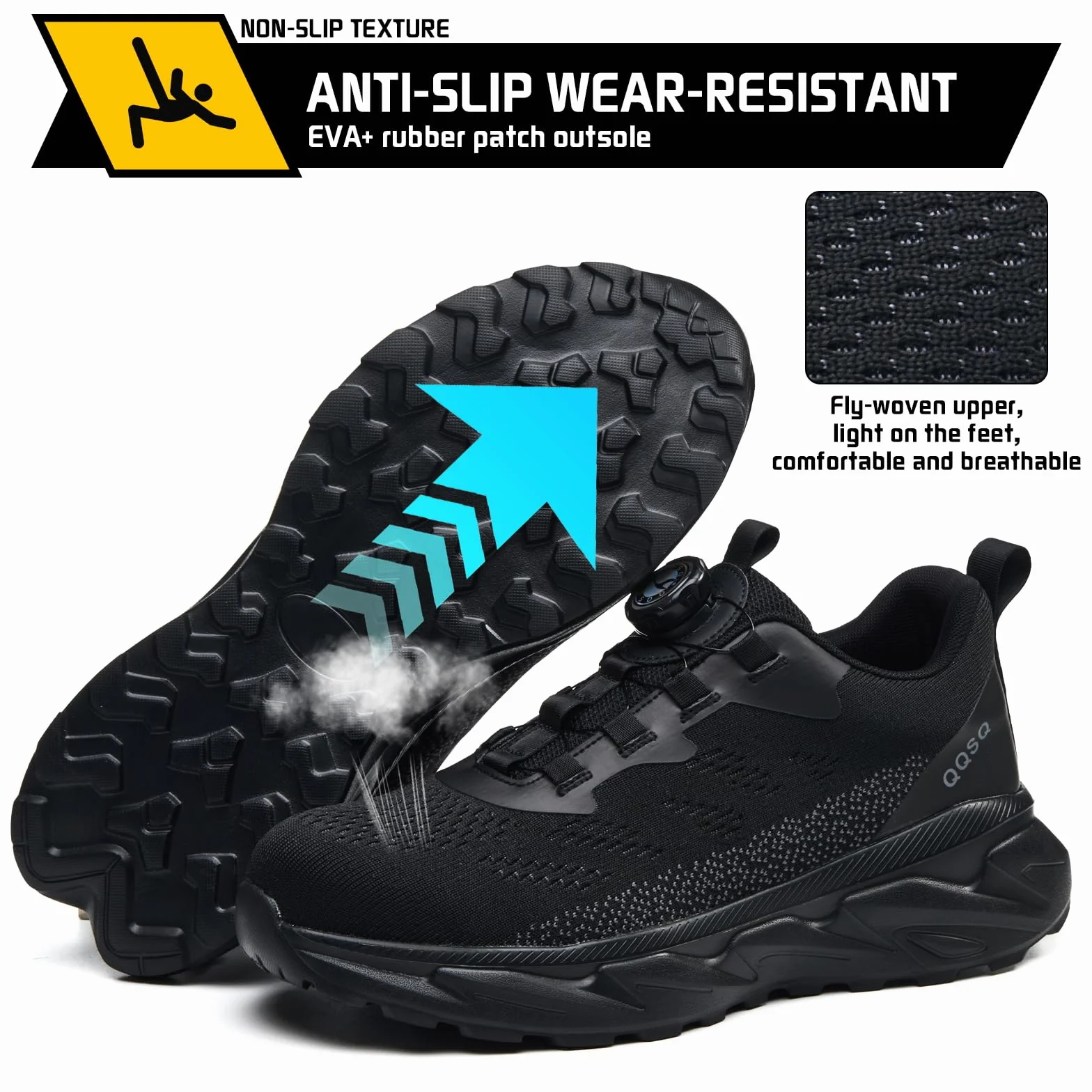 Chaussures de SéCurité Hommes Légère Chaussures de Travail Femme Respirantes Basket Securite Embout en Acier Antidérapante Confortable Chaussures de Sécurité