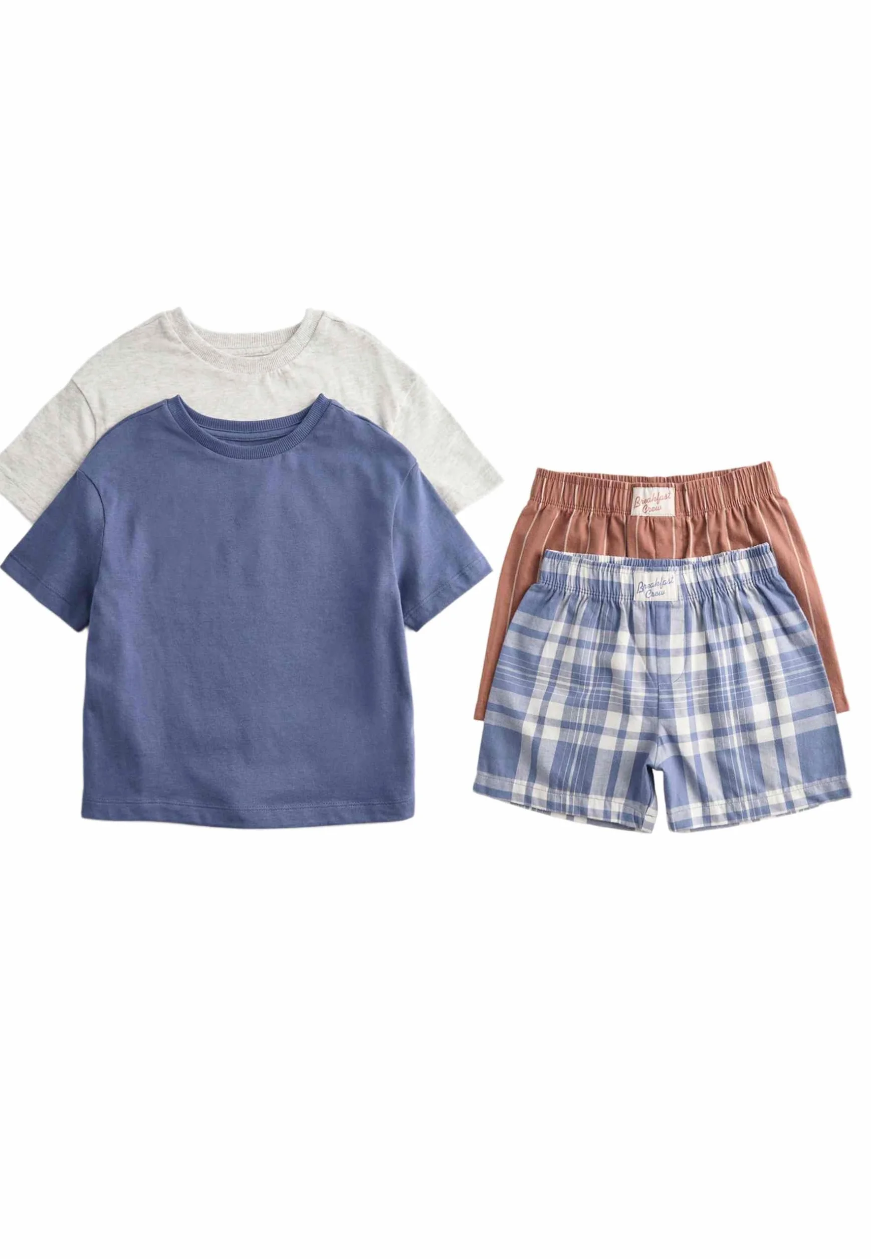 Marks & Spencer Pyjamas Short Boxer Enfant Lot de 2 en Pur Coton, pour Garçon