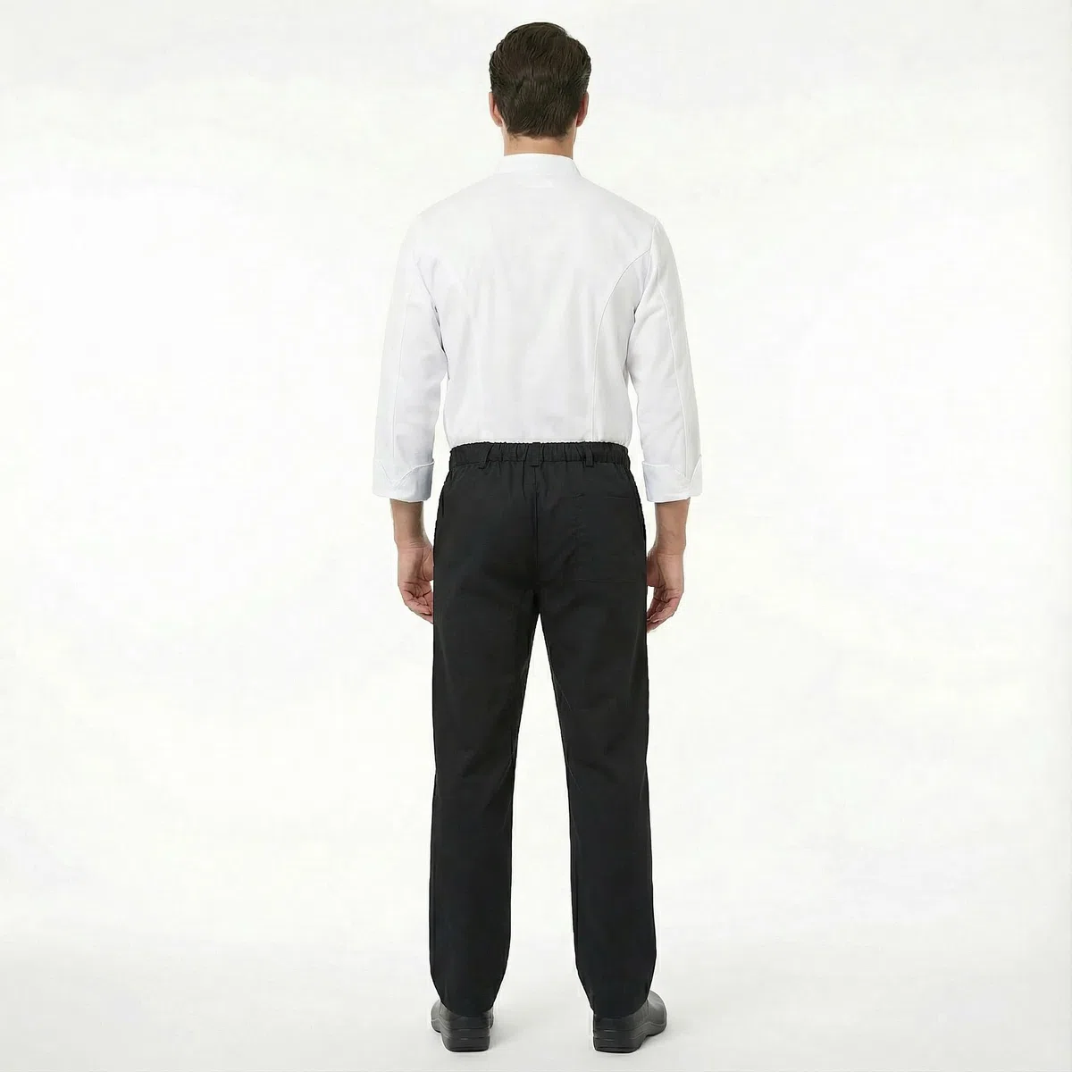PALLTEX ARZAK Pantalon Cuisine Homme avec partielle Taille élastique Pantalon de Cuisine Homme Professionnel Conforme à la Norme en 13688