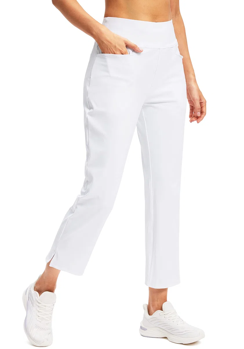 Soothfeel Pantalon de golf pour femme avec 5 poches taille haute extensible pour voyage, athlétisme, travail