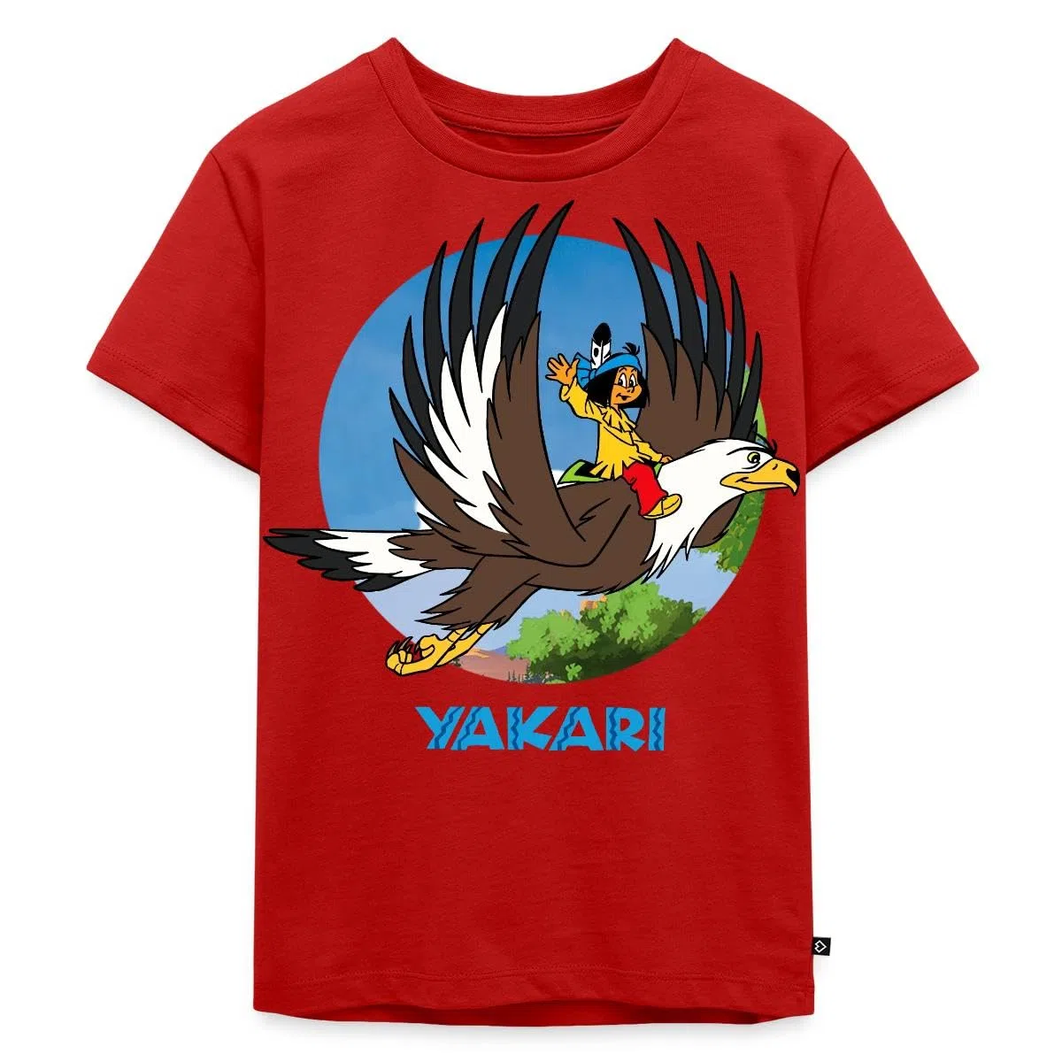 Spreadshirt Yakari Vole sur Grand Aigle T Shirt Enfant Premium