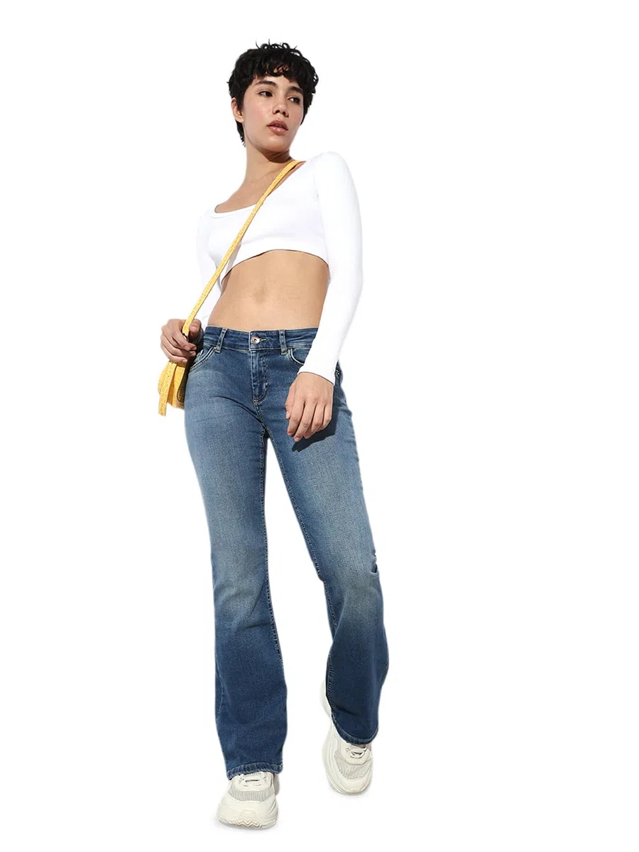 Only Onlblush LW Flared DNM Rea1303 Noos - Jeans - évasé - Femme