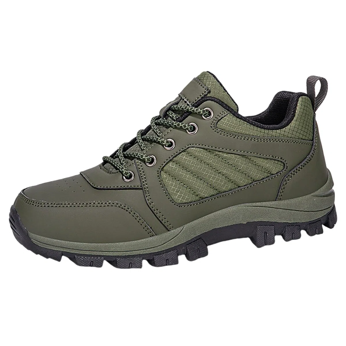 Generisch Chaussures de randonnée pour femme - Pieds larges - Chaussures de trekking avec dessus en cuir - Chaussures de randonnée légères - Chaussures de marche confortables à enfiler - Résistantes à
