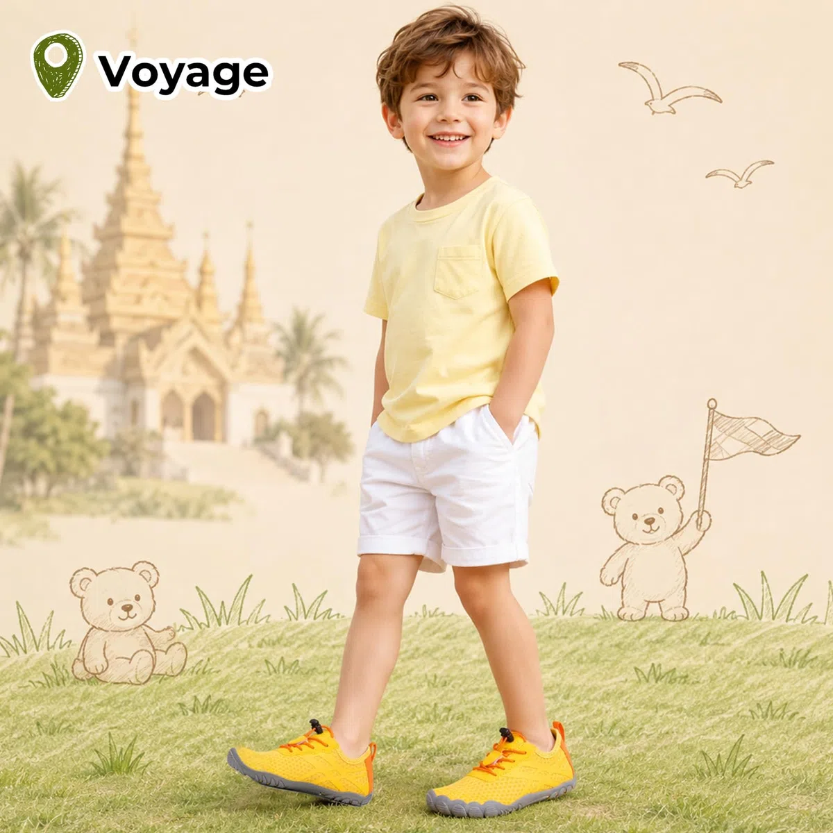SAGUARO Chaussures d'eau Barefoot Enfant, Chaussures Aquatiques à Séchage Rapide avec Embout Large pour Été Vacances et Activités Aquatiques, GR.25-36