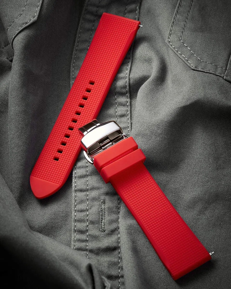 BINLUN Bracelet de Montre en Silicone à Dégagement Rapide 18mm 19mm 20mm 21mm 22mm 24mm Étanche Remplacement Bracelets pour Montres en Caoutchouc avec Boucle Déployante pour Homme et Femme