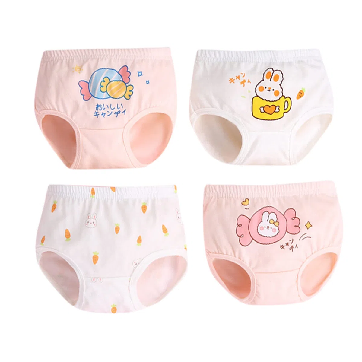 Sous-vêtements Filles String Filles Garçons Sous-vêtements Dessin animé Sous-vêtements Coton Slip de bain 4 pièces 14 ans