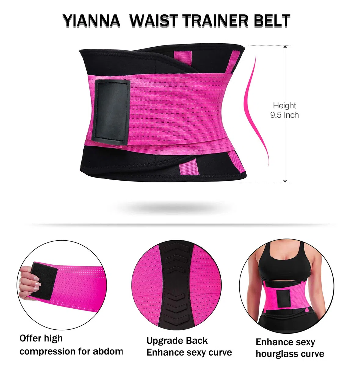 YIANNA Ceinture de Sudation Femme et Homme Abdominale Gaine Amincissante Ventre Plat Waist Trainer Sport