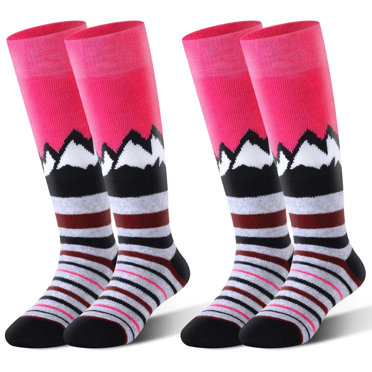 Highcamp Kids Merino Wool Ski Snowboard Socks Boy Girl Toddler Winter Snow Socks- 2 Pairs
