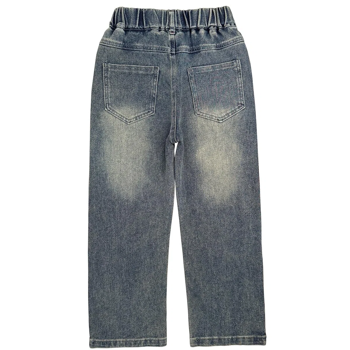 Peacolate 3-7ans printemps automne petites filles 2pcs ensemble de vêtements pull en tricot et jeans brodés