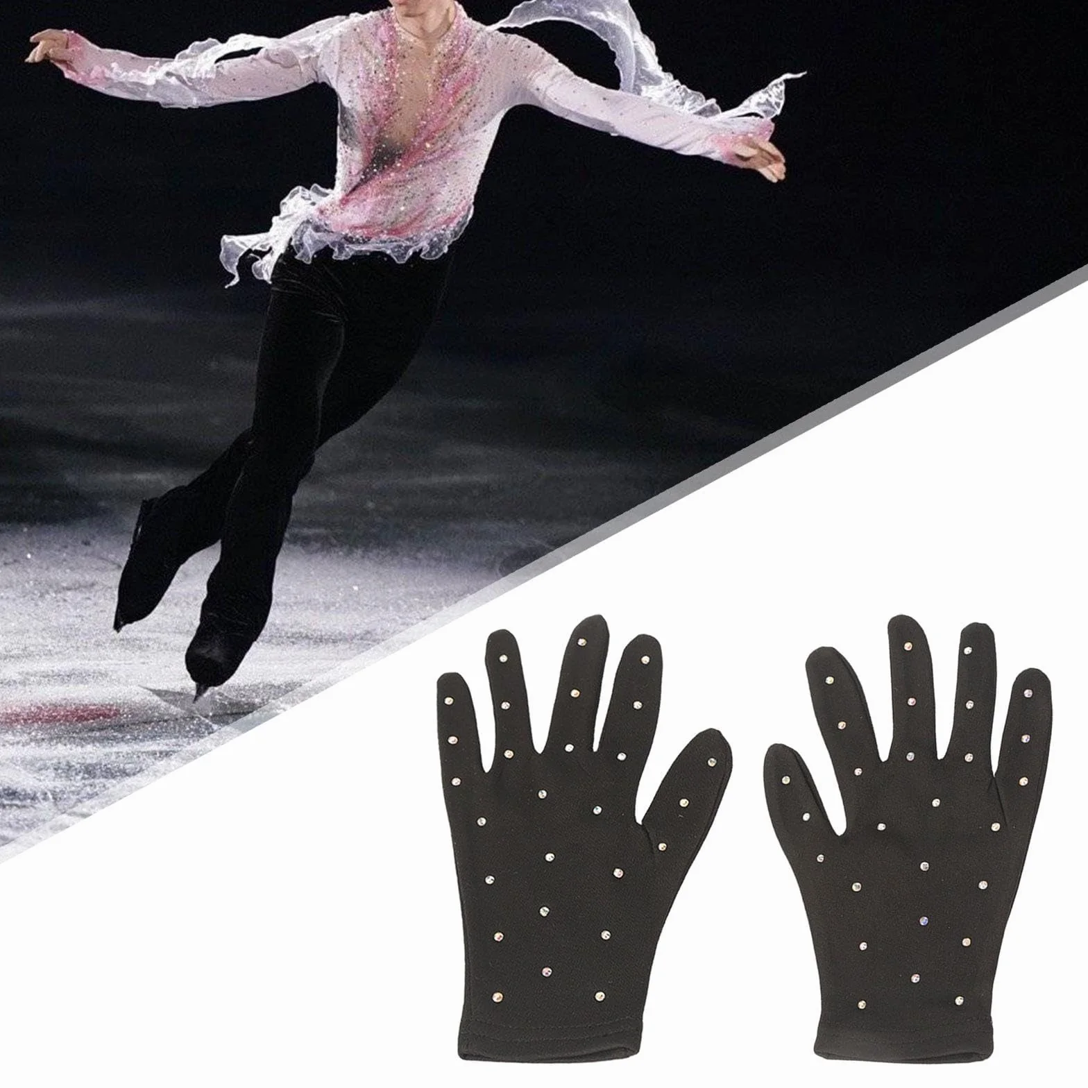Harilla Gants pour Patinage Artistique en compétition avec Strass