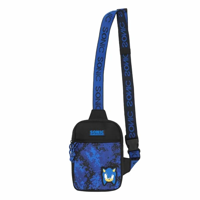 Bioworld Sonic The Hedgehog Sac à bandoulière pour garçon Bleu, bleu, Taille unique