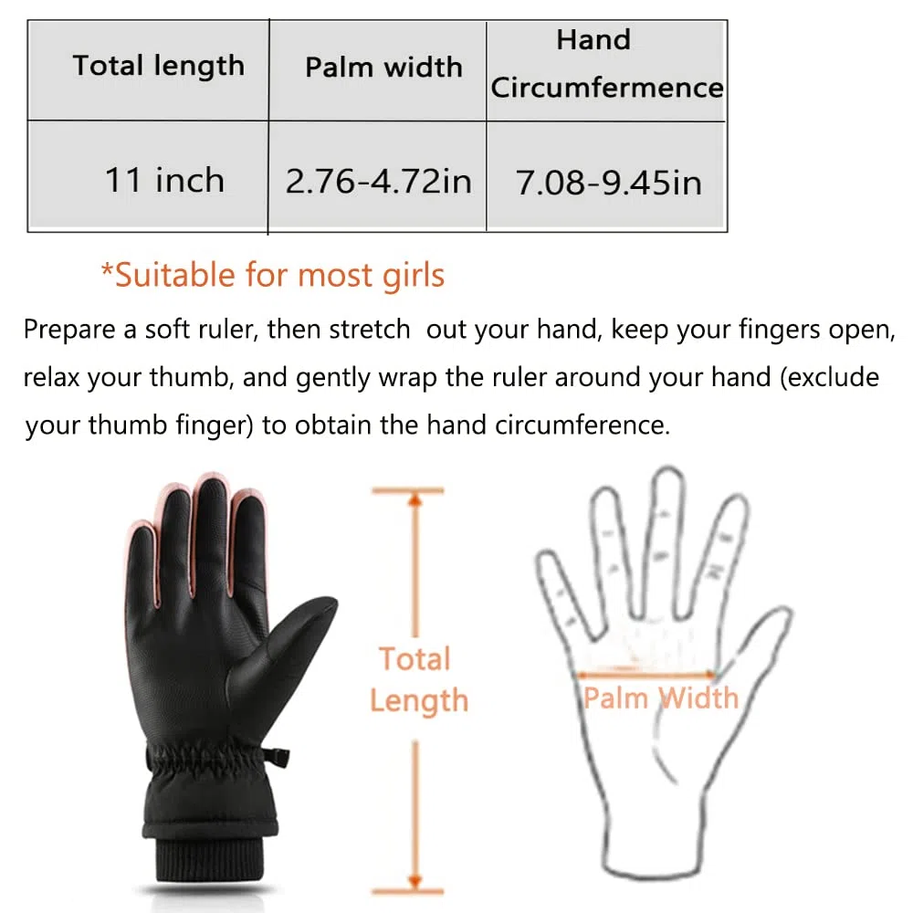 Gants thermiques d'hiver pour femme, gants de ski pour écran tactile, gants antidérapants pour le cyclisme, la conduite, la course à pied, le camping, la randonnée
