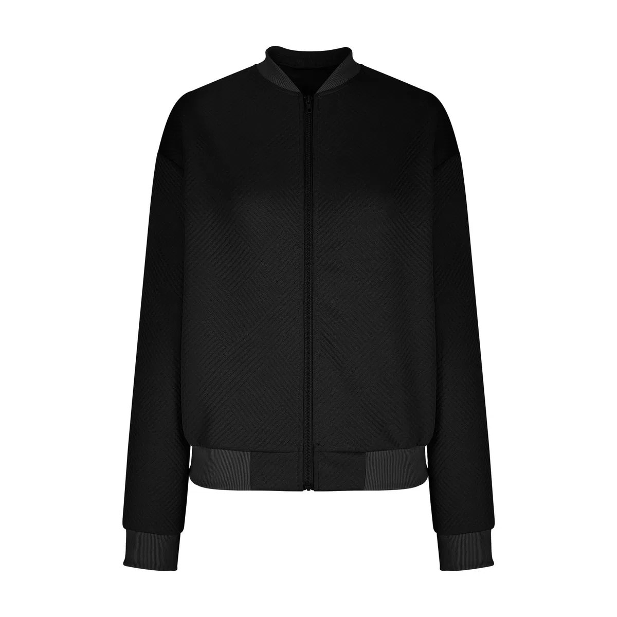 YAOJIWANG Femme Veste de Pilote Courte Veste D'été Légère à Fermeture éclair Blouson Couleur unie pour Femmes Vestes Fine à Manches Longues Vêtements de Décontractées Vêtement Sport Zippée Légère