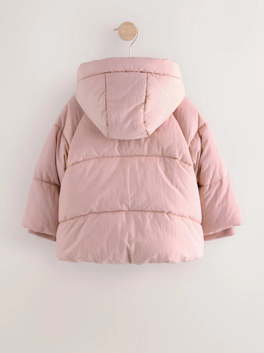 NEXT Fille Manteau rembourré imperméable avec doublure en fausse fourrure