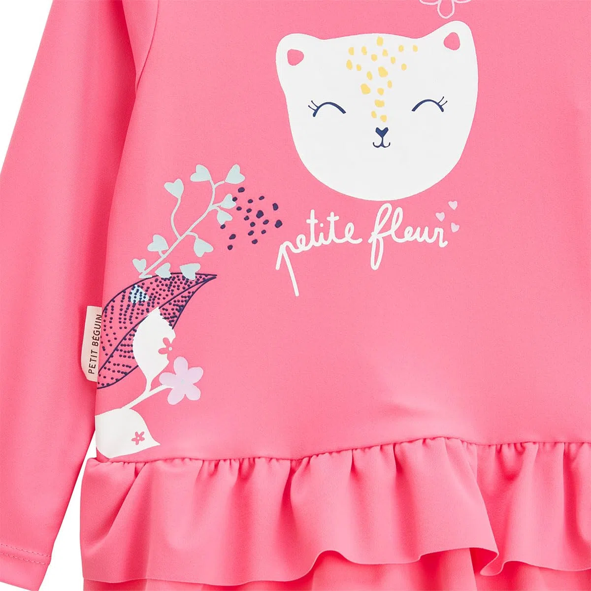 Petit Béguin - Maillot de Bain bébé 2 pièces t-Shirt de Protection UV & Culotte Ciao Milano