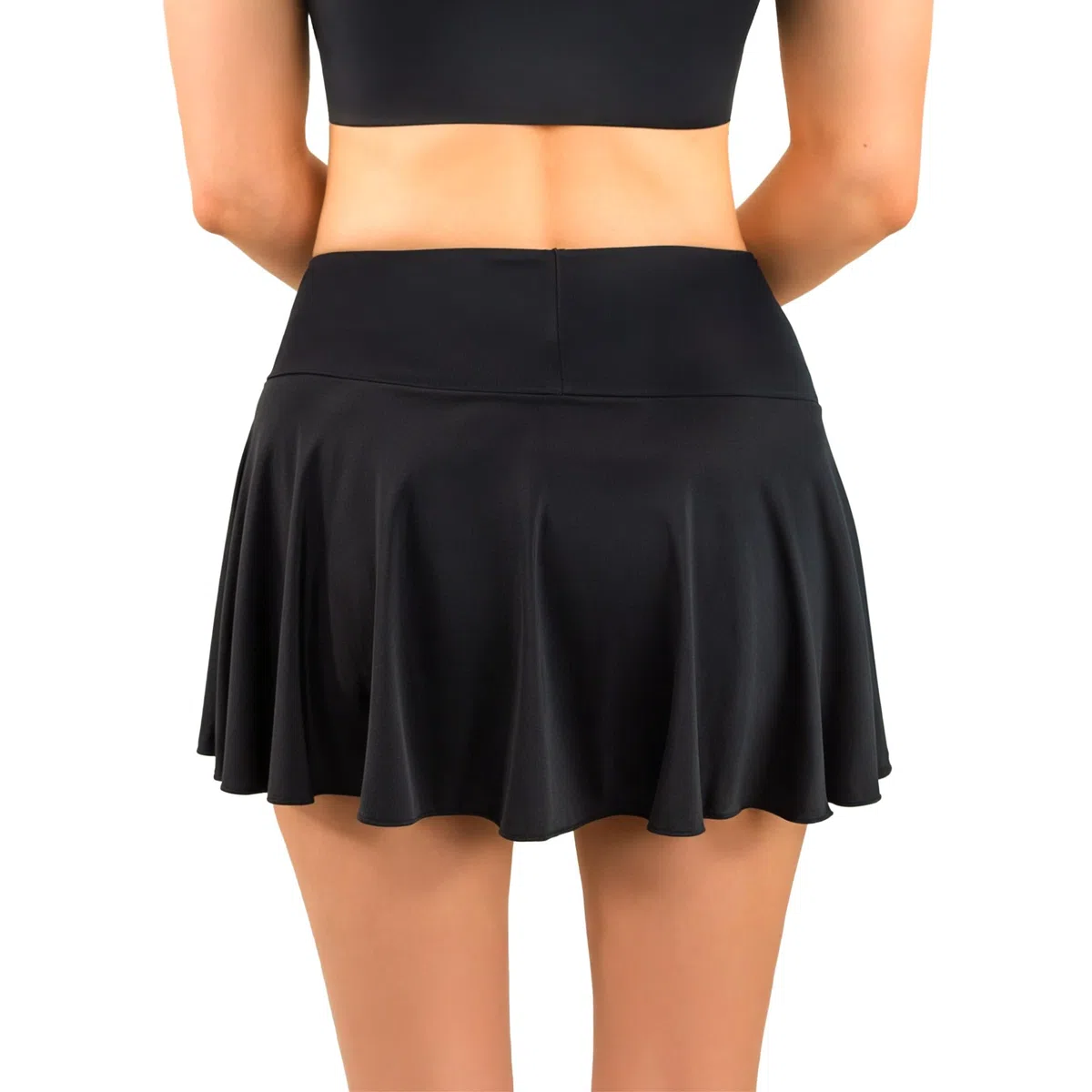 MYLILY Jupe de Bikini menstruelle Noire | Culotte menstruelle ado | Jupe de Bain Femme | Maillot de Bain menstruel ado | Bikini Fille ado| Réutilisable