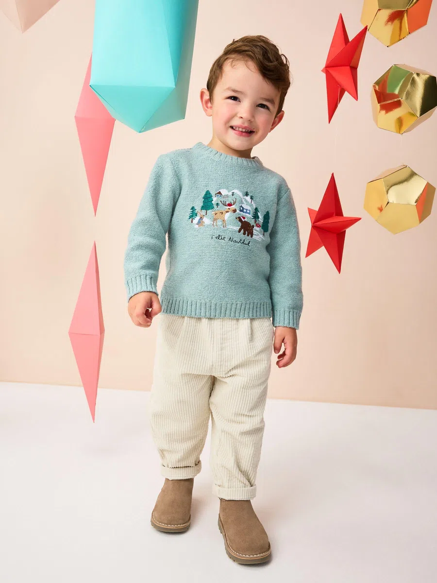 NEXT Garçon Pull en Maille de Noël