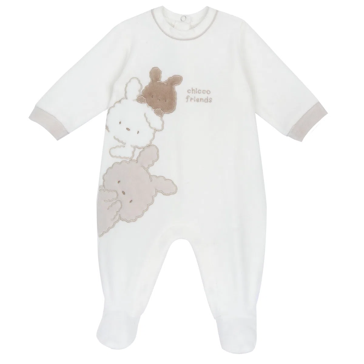 Chicco, Grenouillère Bébé Fille en Chenille Chaude et Douce, avec Ouverture Pratique à l'Entrejambe, Idéale pour l'Hiver, Vêtements Bébé 0-24 Mois, Designed in Italy