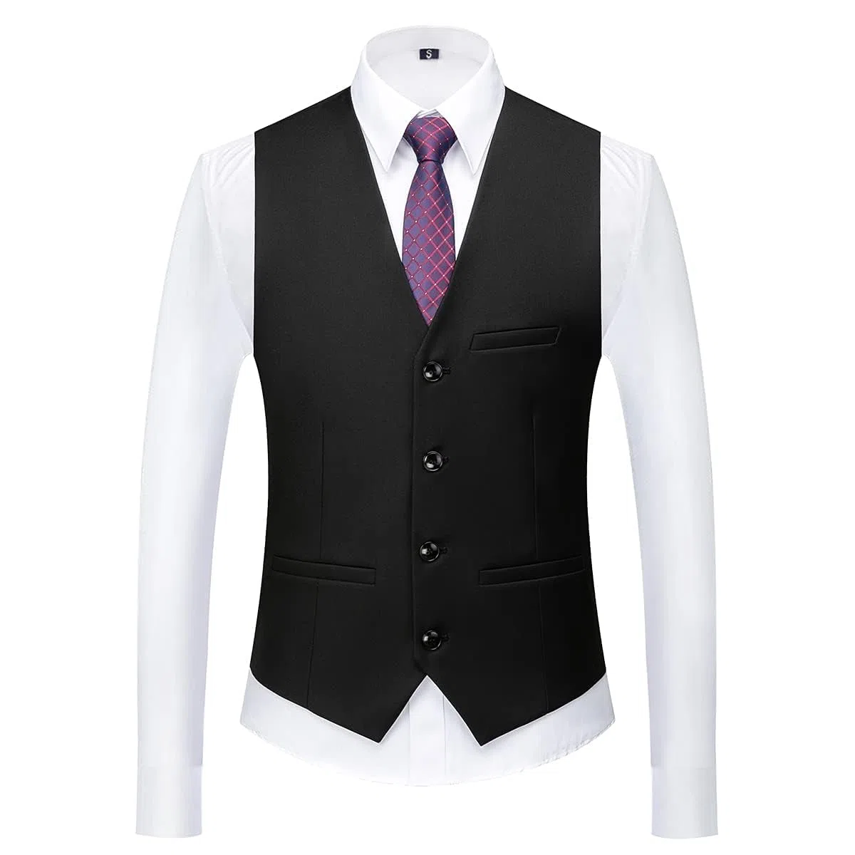 KUDORO Costume Homme 3 pièces Slim Fit Smoking à Un Bouton Men Suits 3 Piece pour Mariage Business Fête Confort Elégant Blazer Veste et Pantalon Gilet