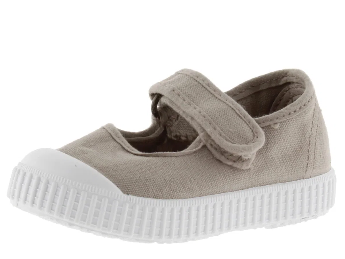 Victoria Ballerines Unisexe 1915 Toile Teintée Drec & Bande Auto-Agrippante & Bout Renforcé 136605 pour Enfants