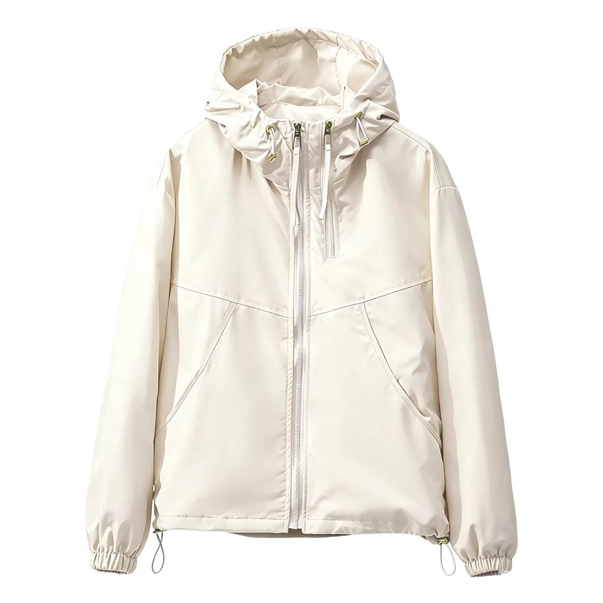 Parka Imperméable Femme Fermeture Zip Blouson Coupe Vent De Pluie Avec Capuche et Poches Légère Séchage Rapide Veste Multifonction pour Randonnée Promenade et Temps Pluvieux de la Saison Estivale