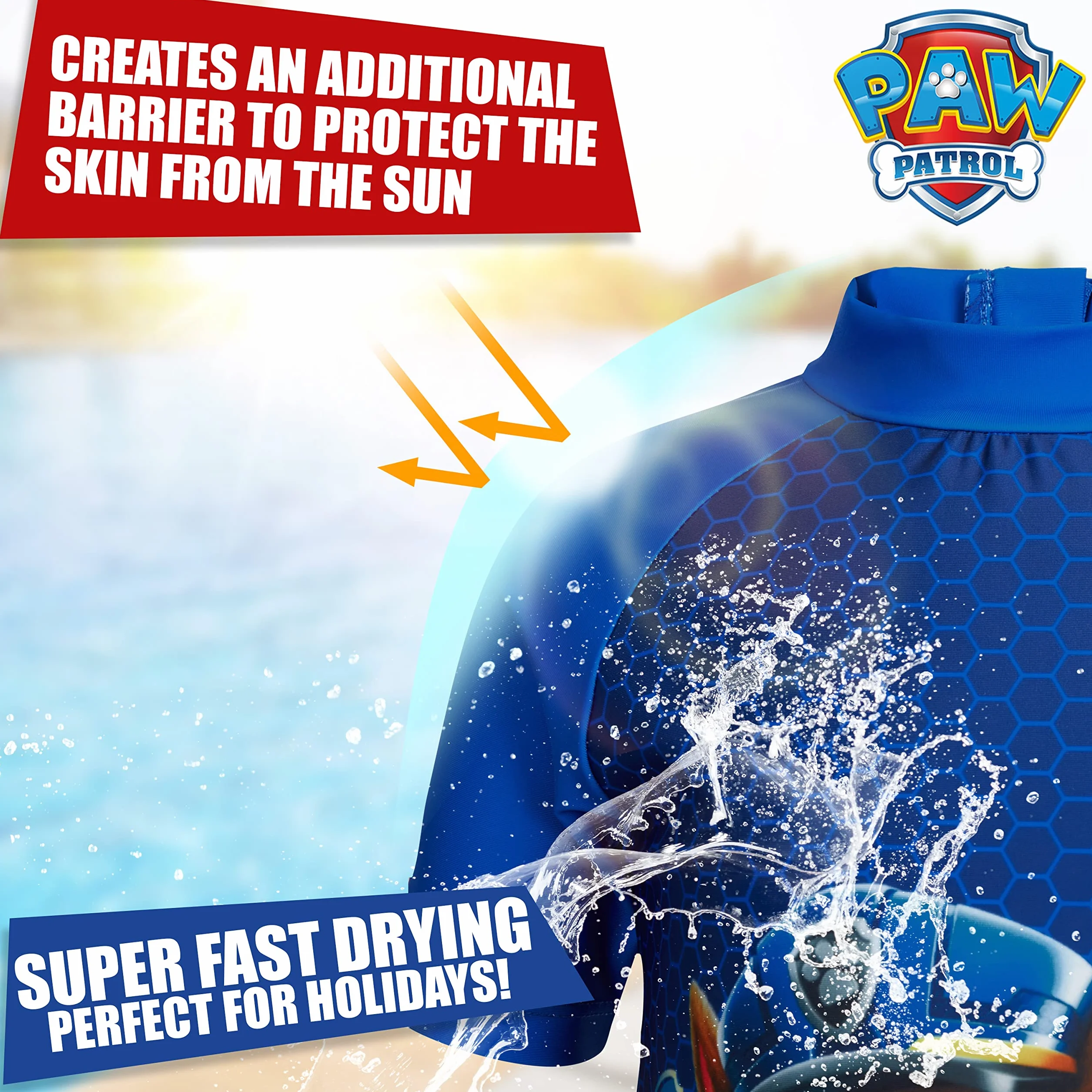 Paw Patrol Maillot de Bain Garçon Pat Patrouille Combinaison Piscine Une Pièce