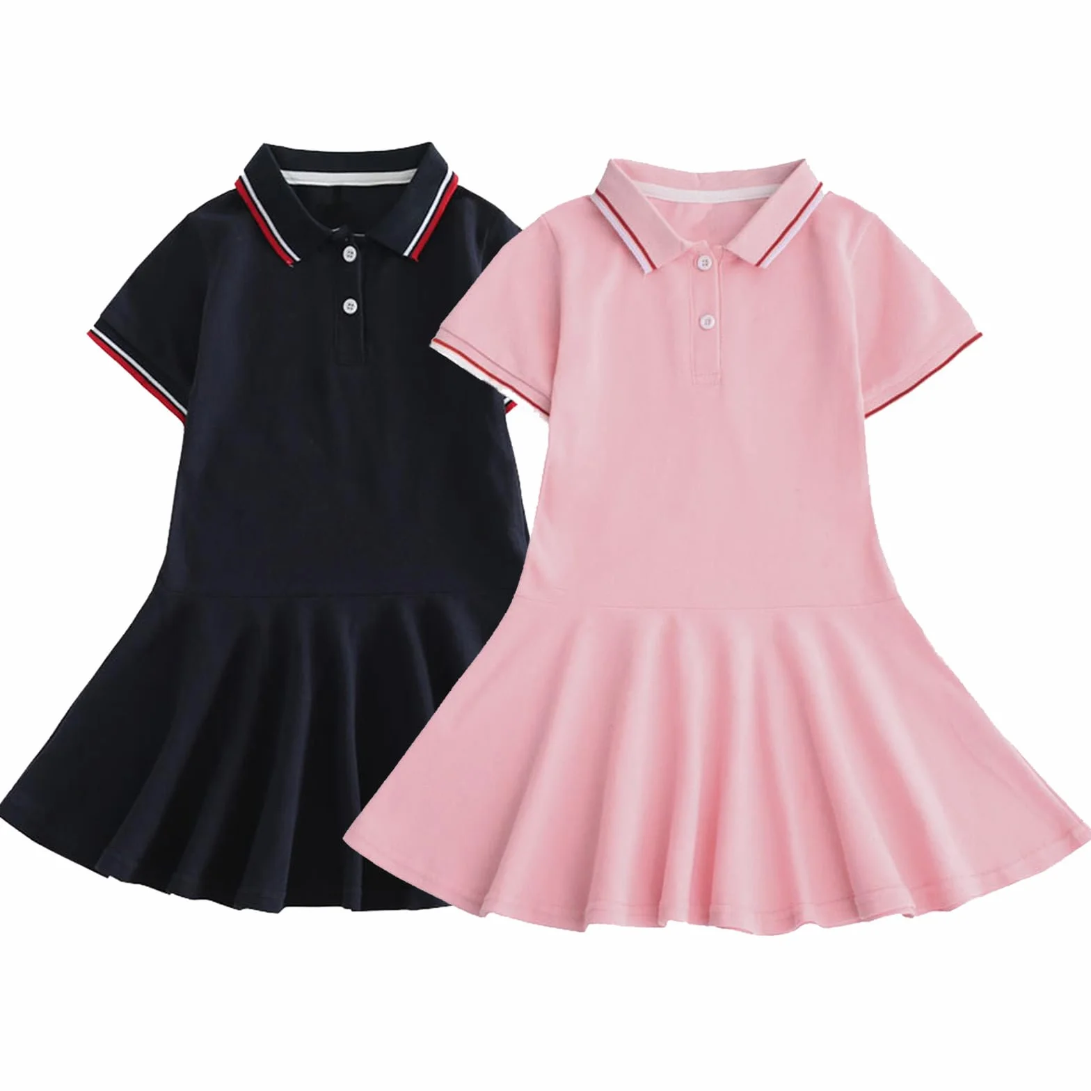 Robe de Tennis sans Manches pour Enfant Fille Robe Plissée de Sport Golf Badminton Volleyball Sportwear 6-14 Ans