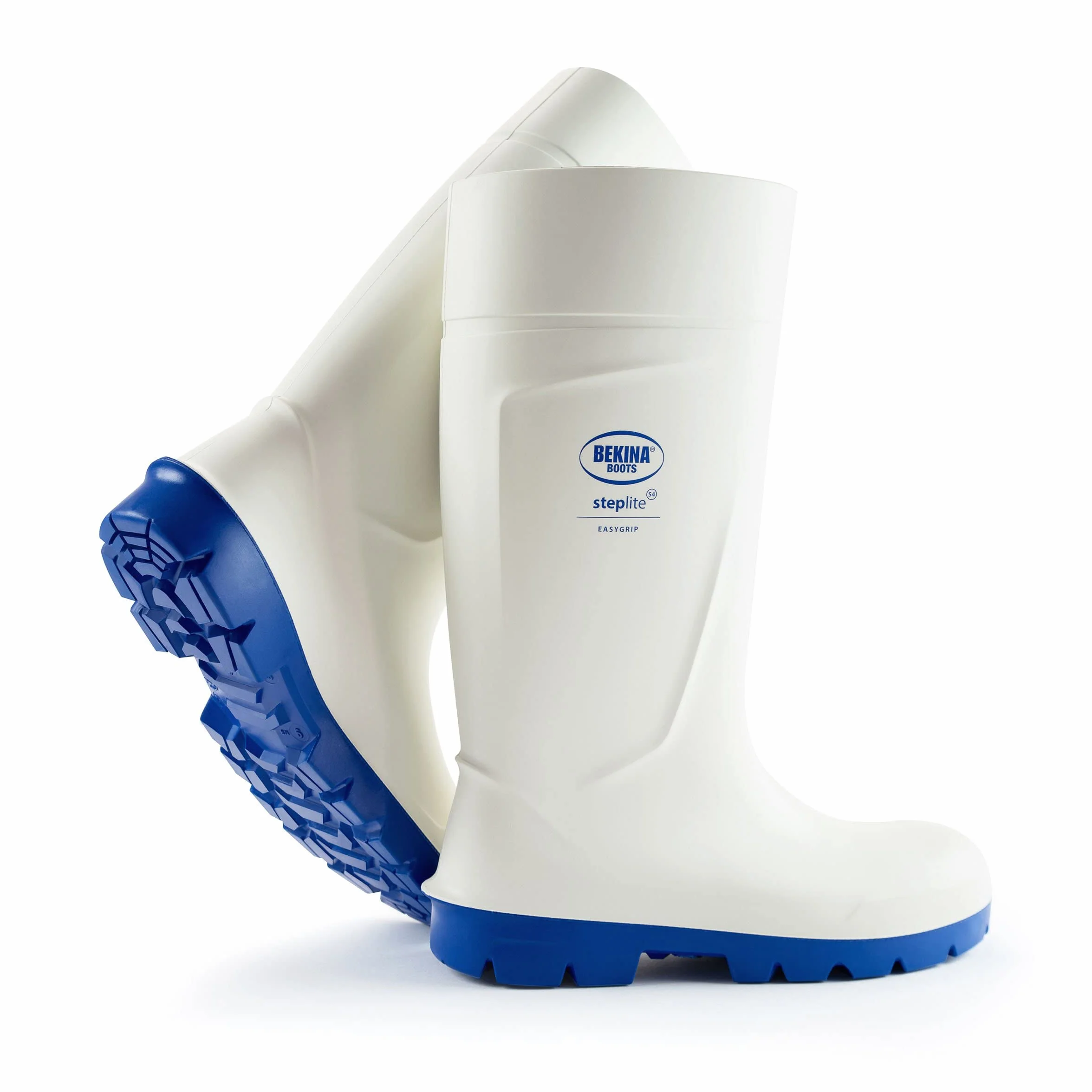 Bekina Bottes de sécurité avec Embout de sécurité pour l'industrie Alimentaire, Facile à désinfecter, y Compris la Semelle intérieure pour Les Pieds Chauds et secs, Confort, Blanc, EU 41