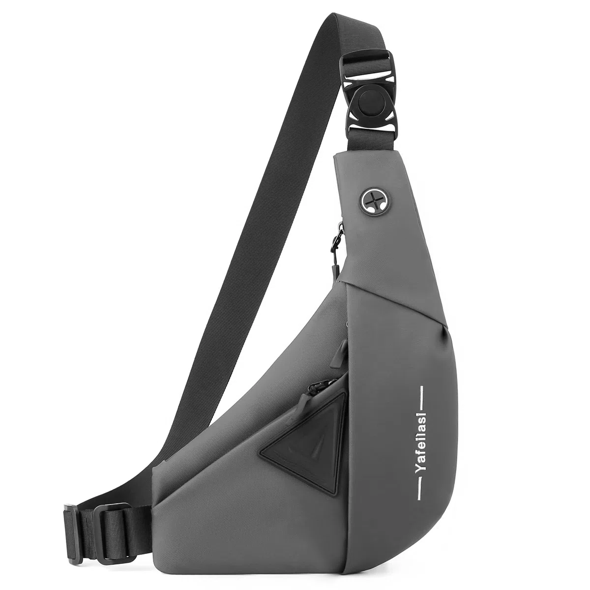 Léger Sac de Poitrine Homme Sling Bag Petit Sacs à Bandoulière Casual Sac d'Epaule Crossbody Bag Voyage Sport Cyclisme Antivol Imperméable Polyester Sling Sac à Dos Épaule Gauche Grise