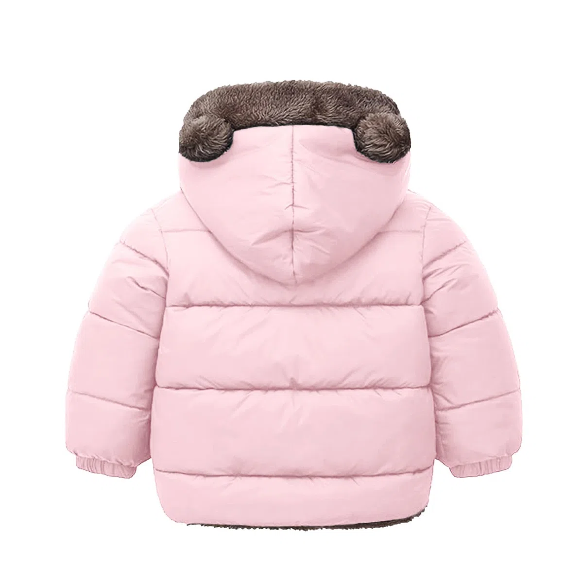 Générique Enfant 2PCS Ensemble de Combinaison de Neige, Doudoune à Capuche + Salopette Pantalons, Manteau de Duvet Zippé Fourrure Hiver Chaud Tenue Imperméable Coupe-vent Plein Air pour Fille Garçon