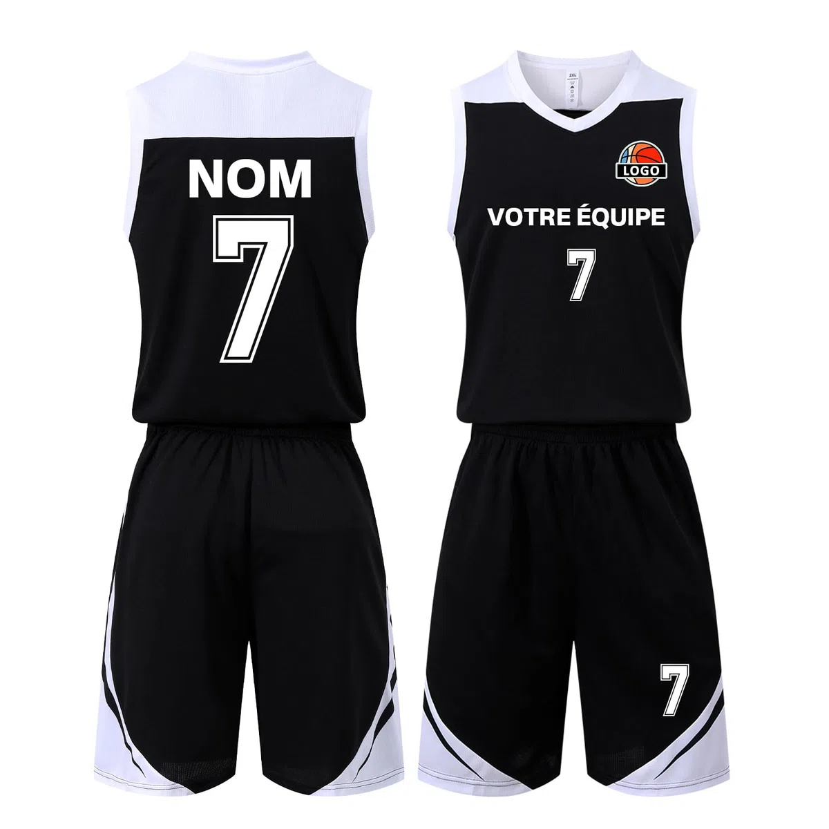 Maillot de Basket Personnalisé Enfant Homme Femme et Nom Numéro Logo