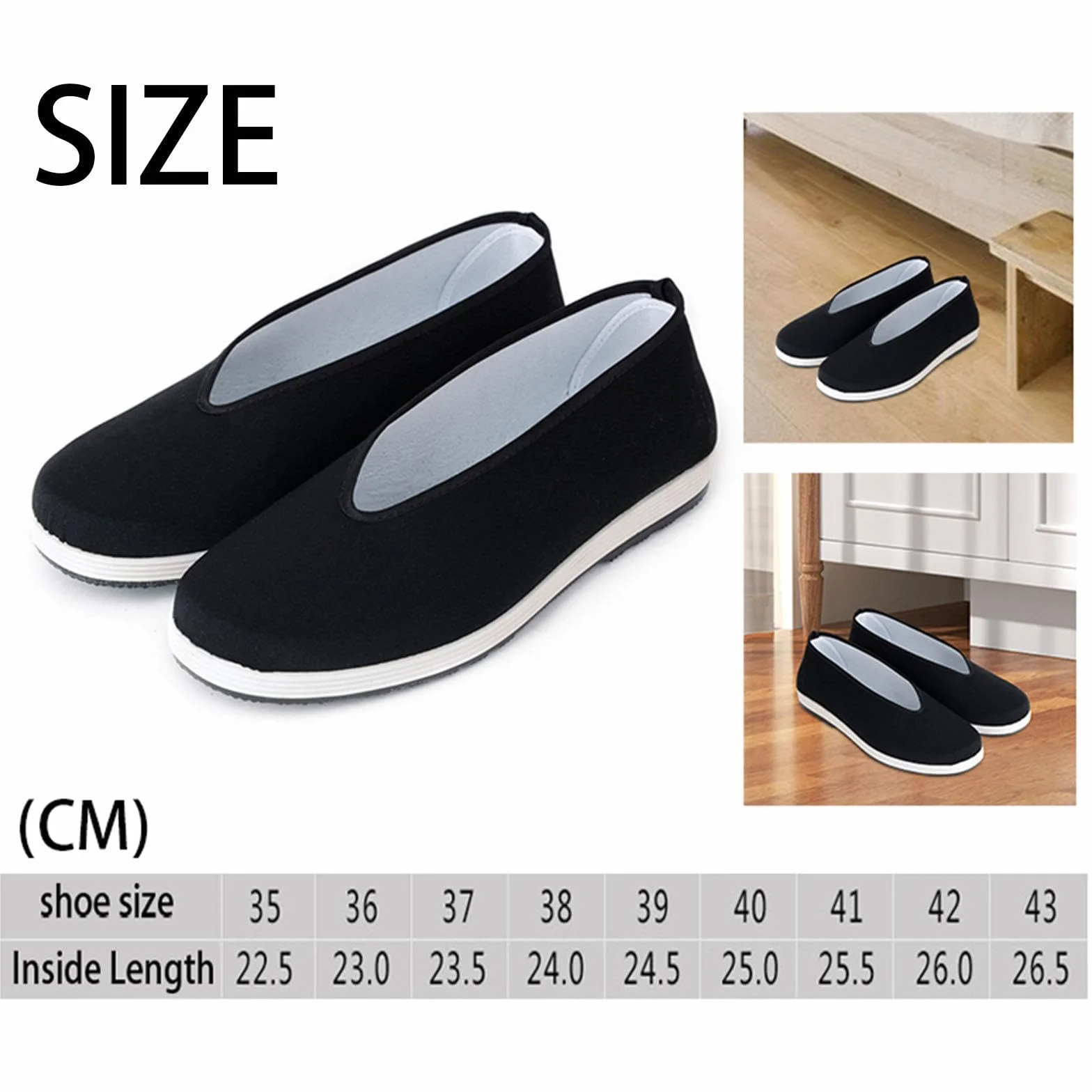 F Fityle Chaussures de Tai Chaussures de Kung Fu, Semelle en Caoutchouc Antidérapante, Respirantes, Confortables et Durables, Vieilles Chaussures de Pékin