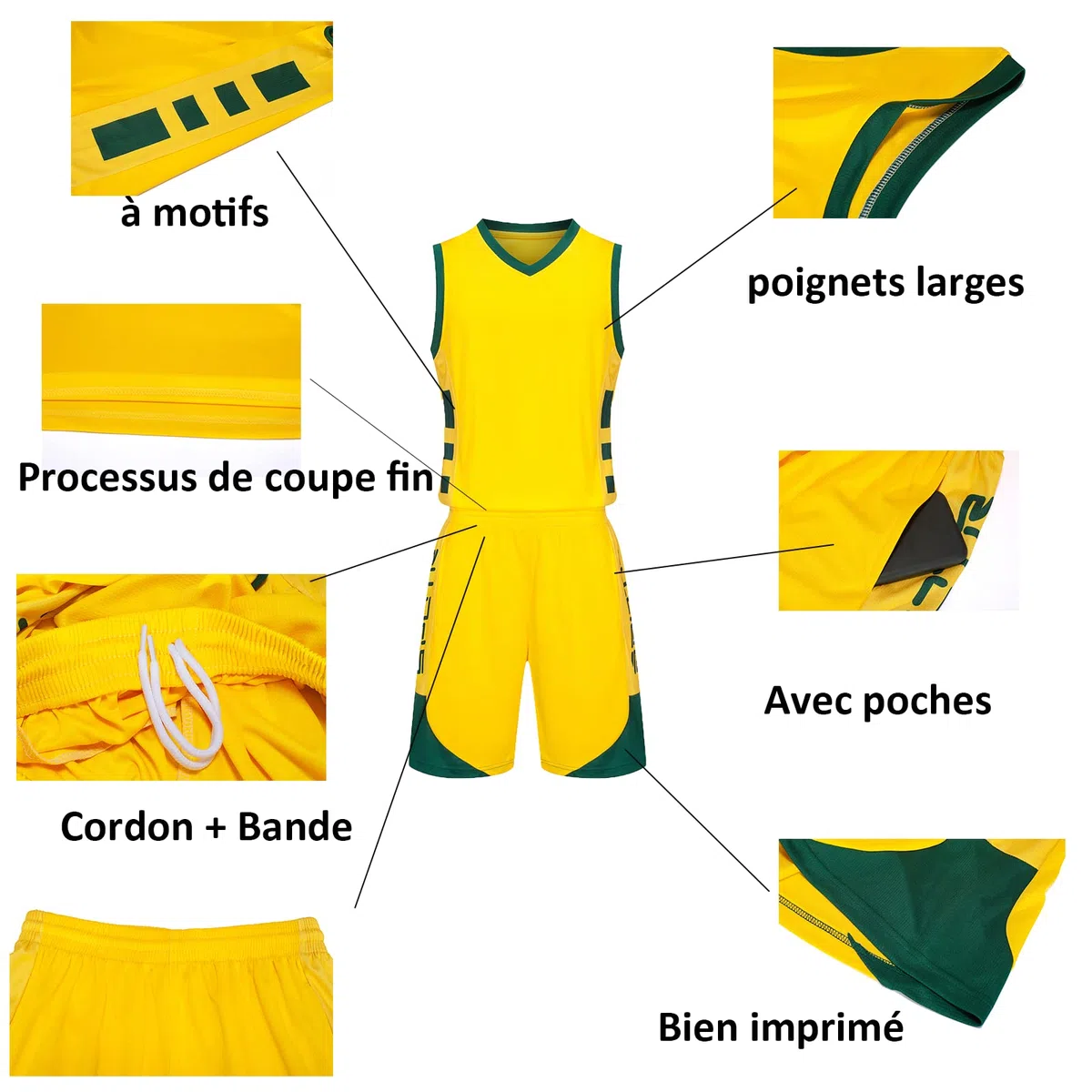 Maillots De Basketball Personnalisé Hommes Adulte Enfant Basketball pour Enfants Jersey Sweat-Shirt Femmes Basket Maillots Ensemble