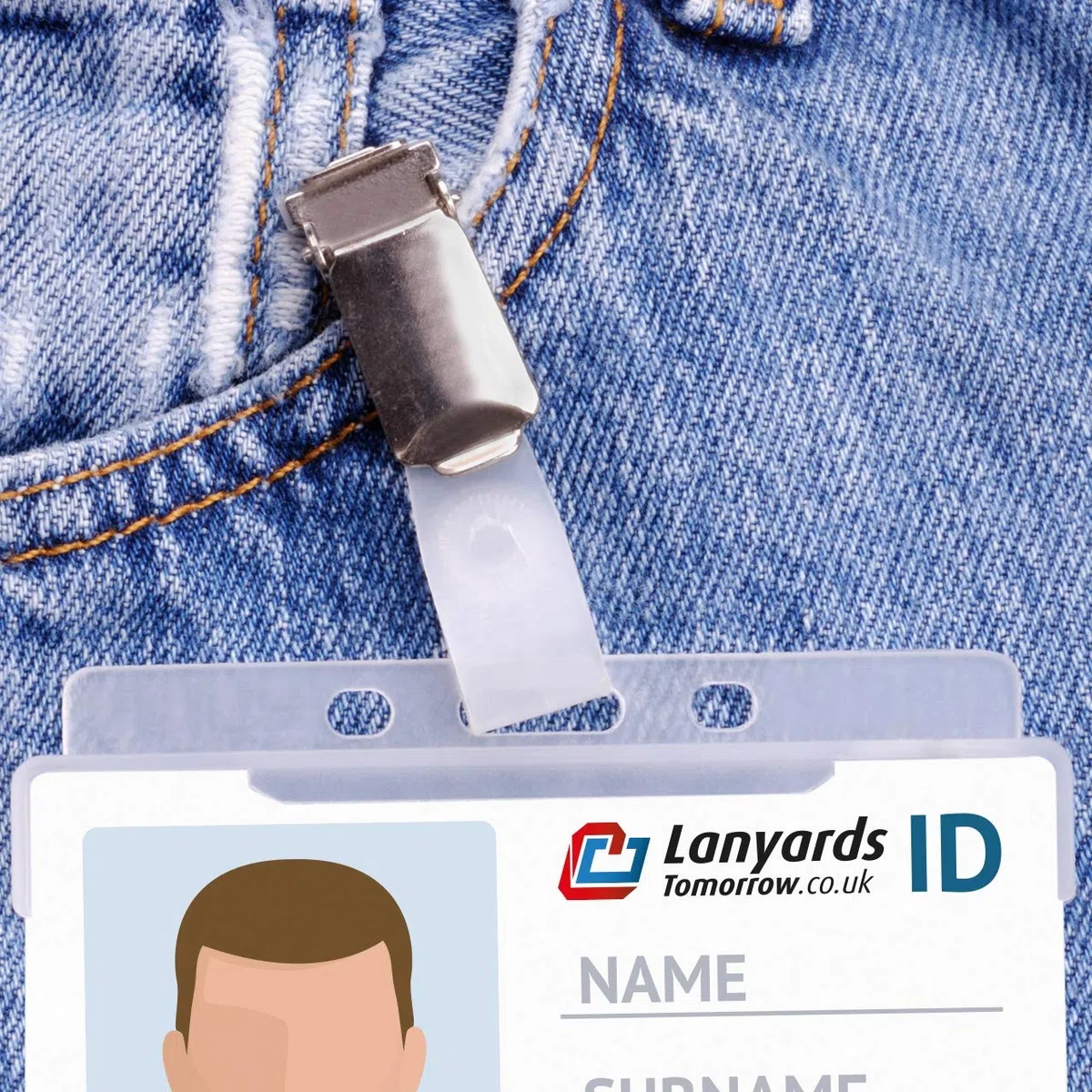 Lanyards Tomorrow Lot de 100 clips de verrouillage pour badge d'identification en vinyle ou PVC