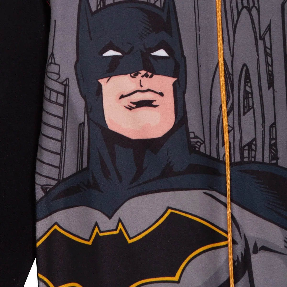 DC Comics Combinaison Batman en Polaire pour garçon - Pyjama Tout en Un - avec Fermeture éclair - Vêtement d'intérieur