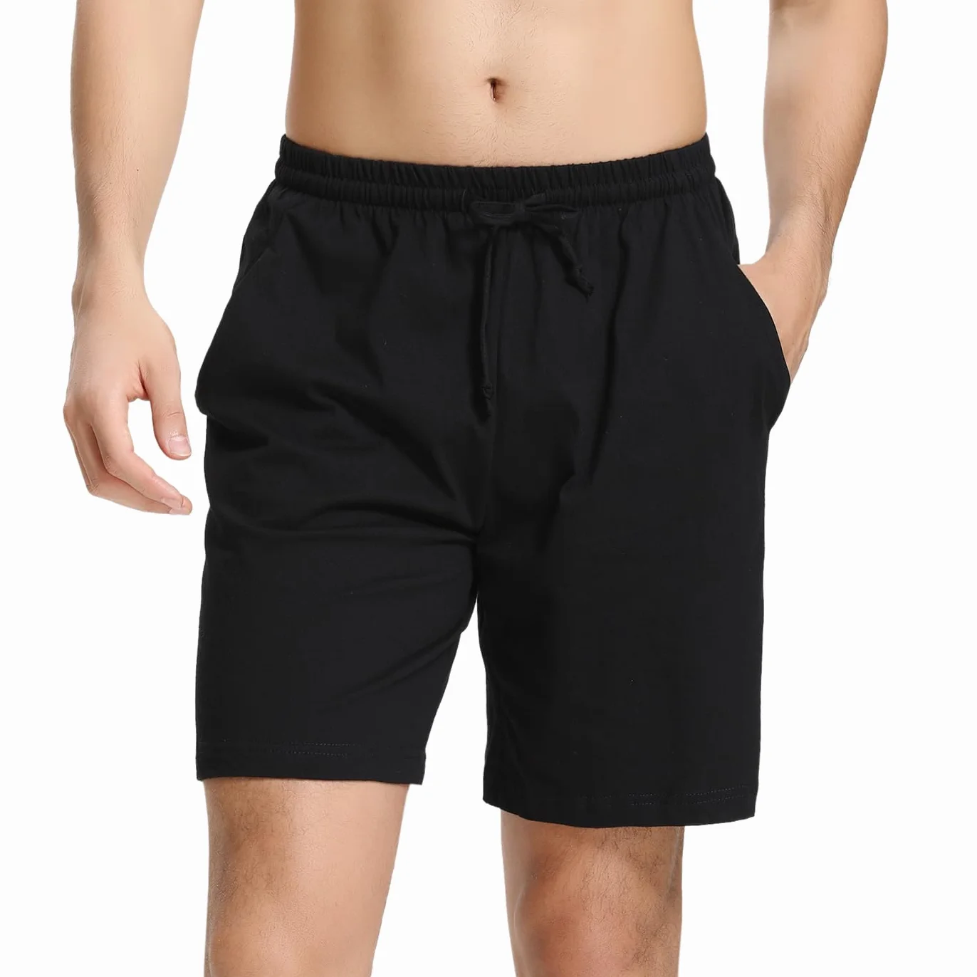 Aseniza Bas de Pyjama Homme Short Décontracté en 100% Coton Pyjama Short Homme pour Short de Pyjama Hommes d'été