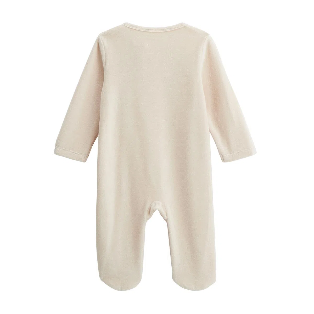Petit Béguin - Lot de 2 pyjamas bébé en velours ouverture zippée Perle