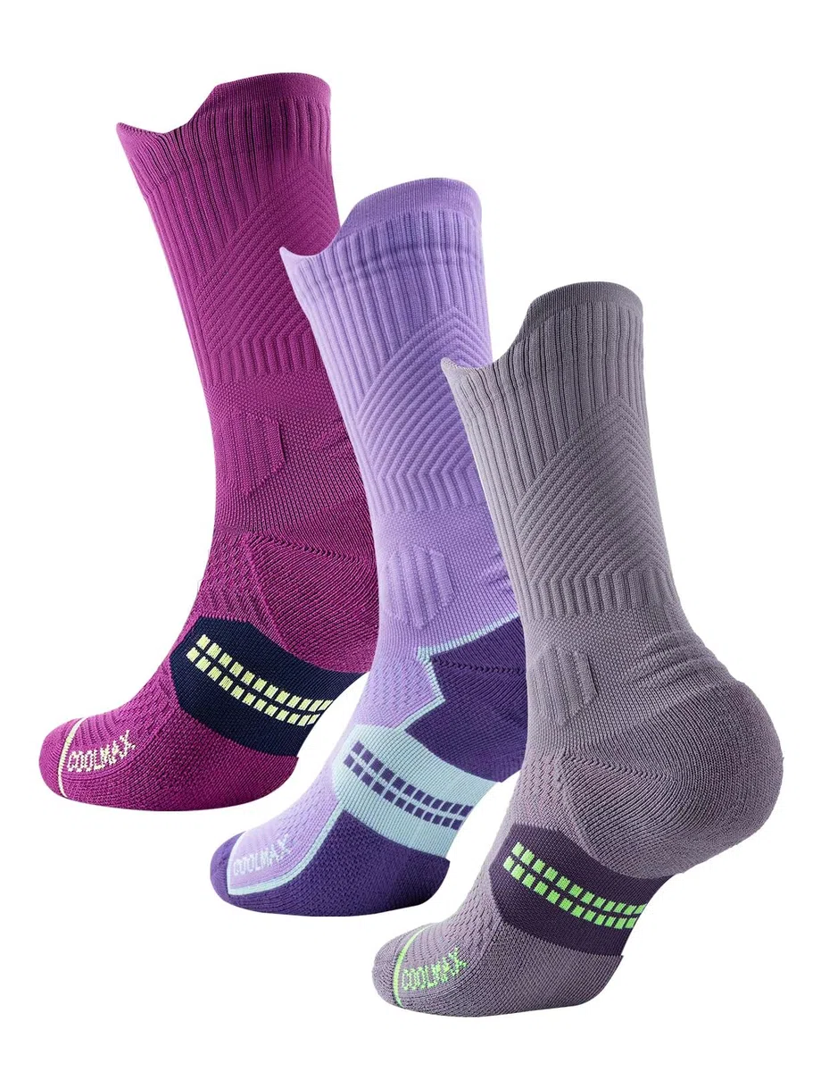 Juclise Chaussettes bambou Coolmax de course à pied pour femme, pour la Randonnée & le Gym,